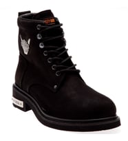 Harley Davidson Gibson Black Nubuk Kadın Bot (Siyah)