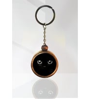 Siyah Kedi Ahşap Anahtarlık Tek Ebat N11.5877