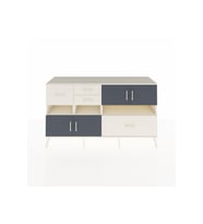 Kronos Konsol 5 Raflı 4 Çekmeceli 4 Kapaklı 176x59x99 Aytaşı-Antrasit/Aytaşı