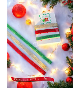 Yılbaşı Kurdele Seti 6 - Christmas Ribbon-T600