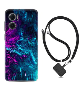 Xiaomi Redmi Note 11E Kılıf Silikon Boyun Askılı İpli Desenli Silikon Explosive 1734