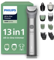 All-In-One Trimmer 5000 Series, 13'Ü 1 Arada Erkek Bakım Seti, Yüz Saç Vücut, Beardsense Teknolojisi