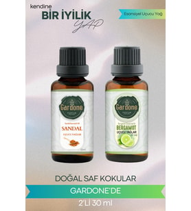 Bergamot + Sandal ( Oda Kokusu Aroma Terapi Buhurdanlık / Difüzör Yağı ) Set 2 Adet x 30 ML