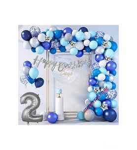MAVİ TONLARI LÜKS BALON SET