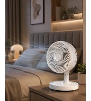 Sessiz Çalışan Mini Masaüstü Fan 2 Kademeli Otomatik Salınımlı
