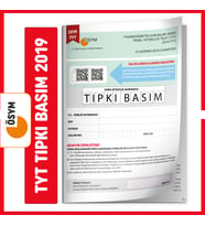 YKS-TYT 2019 ÖSYM Tıpkı Basım Türkiye Geneli Dijital Çözümlü Çıkmış Soru Kitapçı (Beyaz)