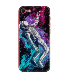 Apple iPhone 5 6 7 8 Plus Se XR Kılıf Desemli Silikon Astronot Signs 1753