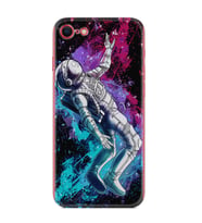 Apple iPhone 5 6 7 8 Plus Se XR Kılıf Desemli Silikon Astronot Signs 1753