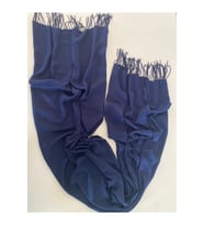 Lacivert Kaşmir Yumuşak Dokulu Omuz Atkısı (Cashmere) Kışlık Kalın Şal