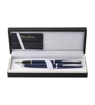 Scrikss Vintage 33 Dolma Kalem ve Tükenmez Kalem İkili Set Lacivert 