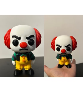 Pennywise Figürü - 3D Yazıcı Tasarım IT Filmi Biblosu - Korkunç Palyaço Heykelcik