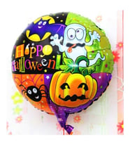 Periboia Halloween Örümcekli Kabaklı Folyo Balon 18 inç (Çok Renkli)