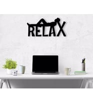BK Home Relax Ahşap Duvar Süsü (Siyah)