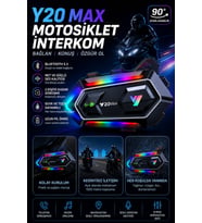 Motosiklet Kask Bluetooth Kulaklık Mikrofonlu Su Geçirmez Gürültü Önleyici RGB Işıklı Kablosuz Kask İçi Kulaklık [İnterkomlu]