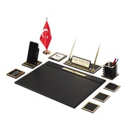 Lina Sümen Takımı 11 Parça Siyah Full Set (Gold)
