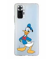 Xiaomi Redmi Note 10 Pro Uyumlu Kapak Donald Duck Tasarımlı Şeffaf Silikon Kılıf