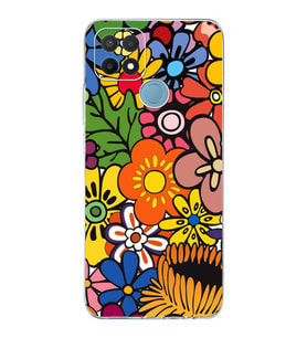 PrintiFy Oppo A15 ile Uyumlu Retro Color 2  Kamera Korumalı Şeffaf  Kılıf