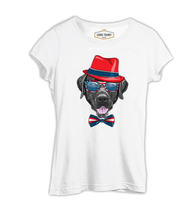 Mr. Dog - Köpek Beyaz Kadın Tshirt