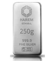 250 Gram Gümüş Külçe