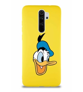 Xiaomi Redmi Note 8 Pro Soft Premier Kapak Donald Duck-A Tasarımlı Silikon Kılıf - Sarı (Şeffaf)