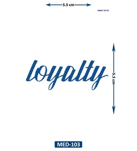 Loyalty 5 cm Minimal geçici Dövme Yarı Kalıcı Geçici Dövme