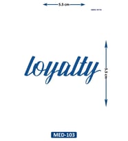 Loyalty 5 cm Minimal geçici Dövme Yarı Kalıcı Geçici Dövme