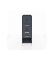 Kronos Dolap 5 Çekmeceli 44x59x134 Antrasit-Antrasit