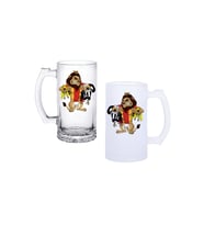 Ghostbastır Design Galatasaray Aslan Kulplu Bira Bardağı Buzlu veya Şeffaf Seçenekli 087