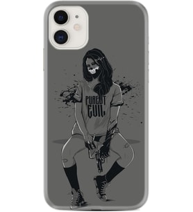 Apple iPhone 11 12 13 Mini Kılıf Desemli Silikon Purest Evil 1627