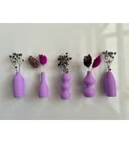 SERÜVENTR Miniflora - 5'li Magnetli Mini Vazo - Yeşil - Magnet (Lila)