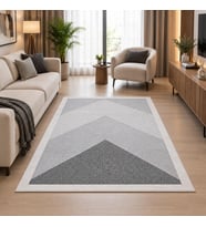Zarra Yumuşak Modern Krem Gri Halı Salon Mutfak Antre Yolluk Oturma Odası Çocuk Odası Halısı Z305A_Z634