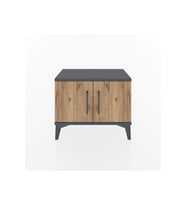 Arges Komodin Tek Raflı 2 Kapaklı 60x30x48 Antrasit-Çam