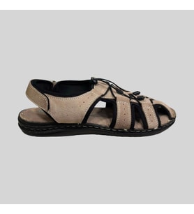 BEREN FOOTWEAR 03 ERKEK HAKİKİ DERİ ÖNÜ KAPALI SANDALET KUM