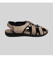 BEREN FOOTWEAR 03 ERKEK HAKİKİ DERİ ÖNÜ KAPALI SANDALET KUM