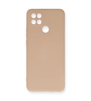 Oppo A15 Kılıf Nano İçi Kadife Silikon - Pudra