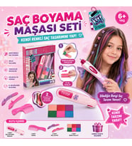 Saç Boyama Maşası Seti Renkli Geçici Saç Tasarım Kiti Kendin Yap Saç Süsleme ve Stil Oyuncağı
