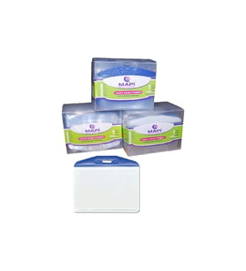 Mapi Kart Poşeti Oval Şeffaf Şeritli 100 LÜ Şeffaf (1 Paket 100 Adet)