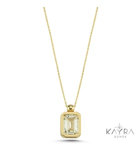 Topaz Taşlı Gümüş Kolye GM04