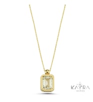 Topaz Taşlı Gümüş Kolye GM04
