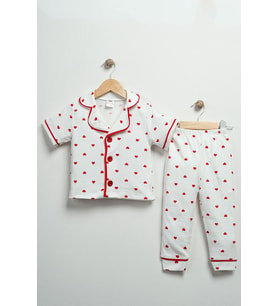 VaVbaby Minik Kalpli Kız Bebek Yazlık Pijama Takımı