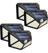 Güneş Enerjili Bahçe Lambası 100 Led 4lü Paket Bahçe Aplik Bahçe Lambası Bahçe Aydınlatma