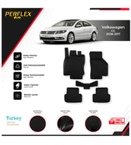 Volkswagen Cc 2008-2017 3D Havuzlu Paspas (Siyah - Beyaz)