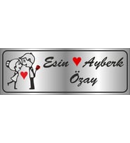 Metal Kapı İsimliği GÜMÜŞ 0007