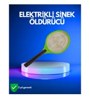 Mey İthalat® Pil ile Çalışan Elektrikli Sivrisinek Raketi Kimyasal İçermeyen Hijyenik Çözüm