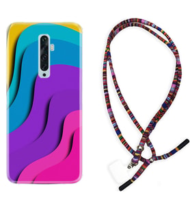 Oppo Reno 2Z 4 Lite 4 Pro 5 6 7 A31 Kılıf Boyun Asklı Rasta Silikon Renk Cümbüşü 1631