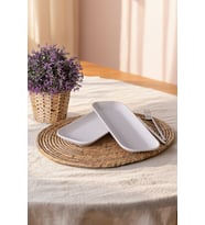 Keramika Beyaz Pergamon Kayık Tabak 26 Cm 2 Adet 006