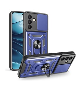 Samsung Galaxy A17 Uyumlu Kılıf Magnetik Standlı Kamera Korumalı Zore Sürgülü Vega Kapak