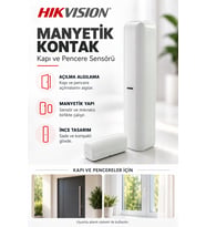 HIKVISION Kablosuz Manyetik Kontak Kapı ve Pencere Alarm Sensörü