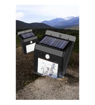 Mey İthalat® Solar Lamba Giriş, Bahçe Yol Avlu Hareket Sensörlü Led Parlak Gece Su Geçirmez