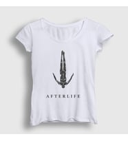 Presmono Kadın Beyaz Logo Müzik Afterlife T-Shirt 498299tt (Beyaz)